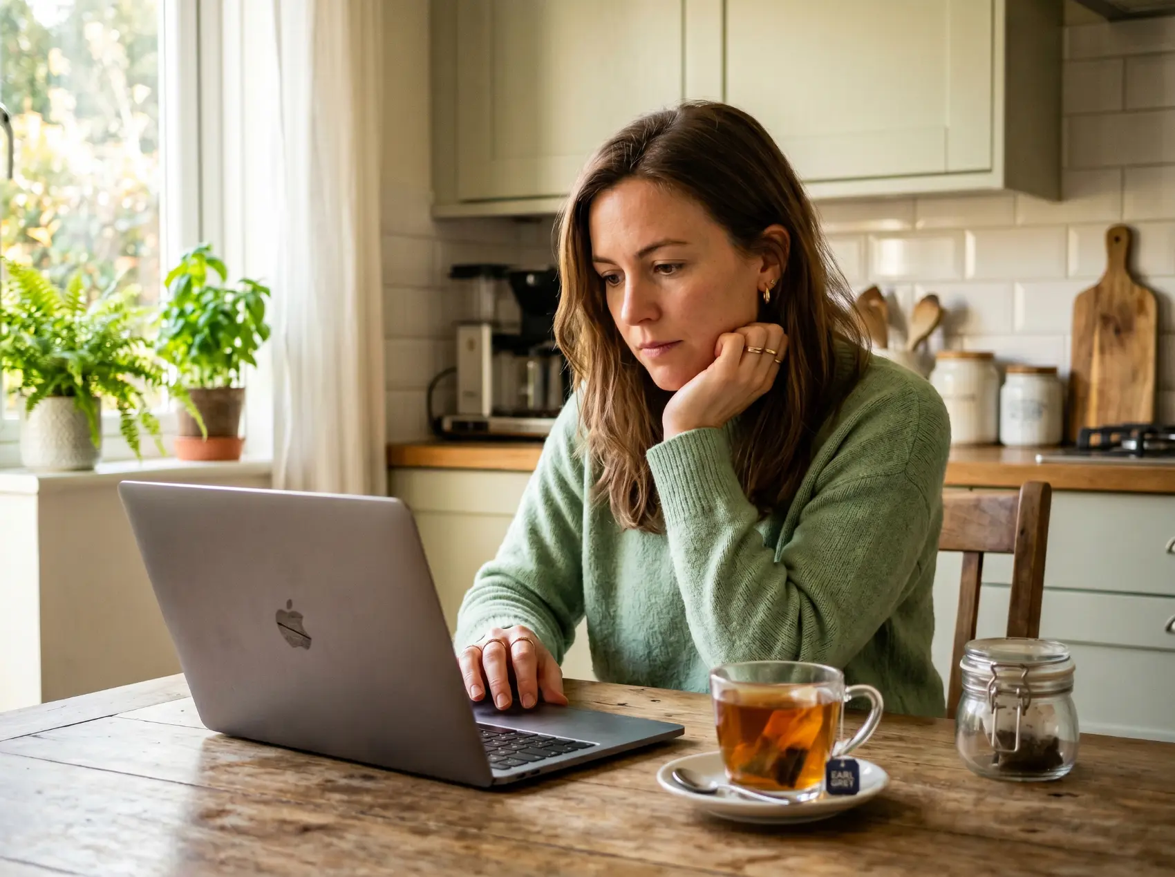 A patient reviewing healthcare information at home