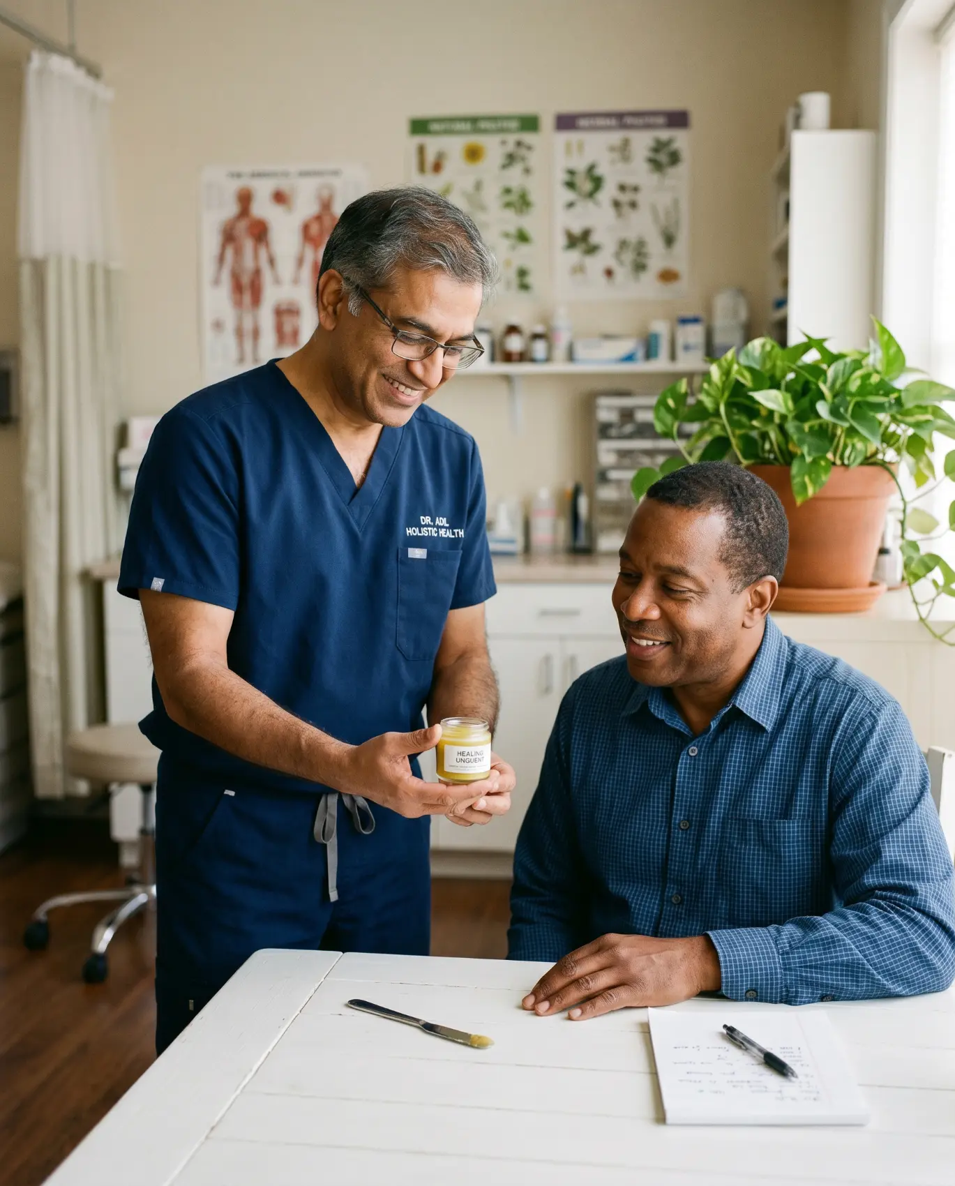 Two people in a trust-building conversation